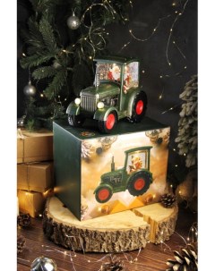 Новогодний сувенир Дед Мороз в тракторе с подсветкой 21х17см 9233 Led