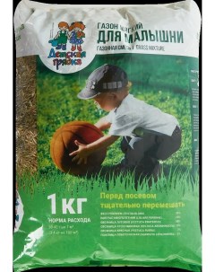 Семена газона Для малышни мягкий 1 кг Агросидстрейд