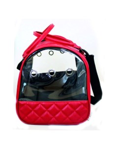 Рюкзак переноска для животных красная искусственная кожа 28х47х30 см N1