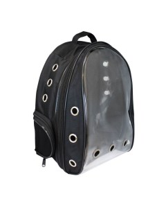 Рюкзак переноска для животных черная текстиль 21х23х41 см N1