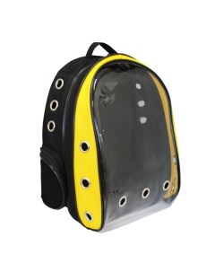 Рюкзак переноска для животных желтая текстиль 21х23х41см N1