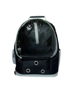 Рюкзак переноска для животных черная текстиль 20х25х41 см N1