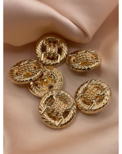 Металлические золотые пуговицы с плетением 22мм Bouton