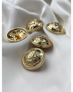 Пуговицы золотые с гербом 23 мм 5 штук Bouton