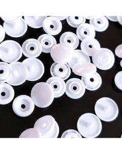 Пластиковые кнопки Т5 12 мм 30 шт цвет белый Nobrand