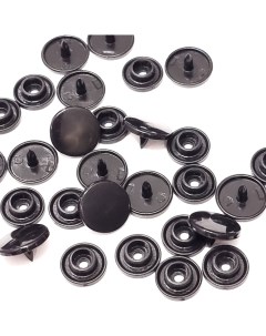 Кнопки пластиковые Т5 12 мм 30 шт цвет черный Nobrand