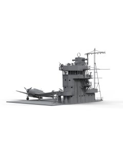 Сборная модель Авианосец Akagi с палубой и торпедоносец Nakajima B5N2 Type 97 Border model