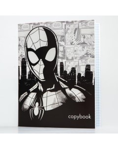 Тетрадь 48 листов в клетку картонная обложка Супергерой Человек паук Marvel