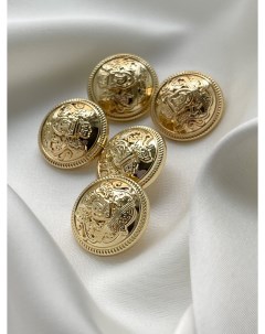 Пуговицы золотые с гербом 18 мм 5 штук Bouton