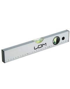 Уровень алюминиевый лом 2 глазка линейка 300 мм Lom