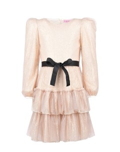 Платье персикового цвета с отделкой пайетками детское Miss blumarine