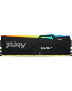 Модуль памяти DDR5 8GB KF560C40BBA 8 Beast Black RGB XMP 6000MHz CL40 1RX16 1 35V 16Gbit RTL Kingston fury