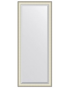 Зеркало напольное 109x200 см белая кожа с хромом Exclusive floor BY 6192 Evoform