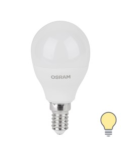 Лампа светодиодная шар 9Вт 806Лм E14 теплый белый свет Osram
