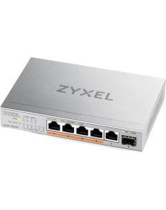 Коммутатор XMG 105HP EU0101F 5x2 5Гбит с 1SFP 4PoE 70W неуправляемый Zyxel
