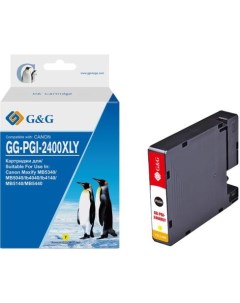 Картридж струйный GG PGI 2400XLY PGI 2400XL Y желтый 20 4мл для Canon Maxify iB4040 iB4140 МВ5040 MB G&g