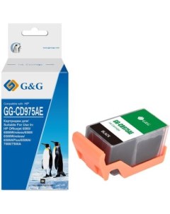 Картридж струйный GG CD975AE черный 56 6мл для HP Officejet 6000 6500 6500A 7000 7500A G&g