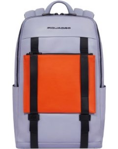 Рюкзак David CA6363S130 GR серый оранжевый кожа Piquadro