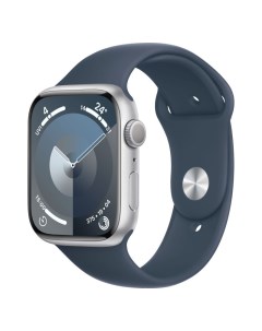 Умные часы Watch Series 9 A2980 45мм OLED серебристый синий MR9E3LL A Apple