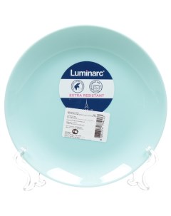 Тарелка десертная стекло 19 см круглая Diwali Turquoise P2613 бирюзовая Luminarc