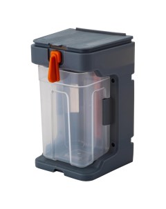 Ящик для метизов 7х8х12 5 см пластик Expert подвесной серо свинцовый оранжевый BR394510026 Blocker