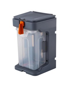 Ящик для метизов 7х8х12 5 см пластик Expert подвесной крышка серо свинцовый оранжевый BR394610026 Blocker