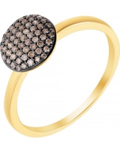 Кольцо с 61 бриллиантом из жёлтого золота Джей ви