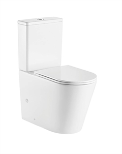 Унитаз-компакт WW SALZBACH 001 XL GL-WT безободковый, с сиденьем микролифт, белый глянец Weltwasser