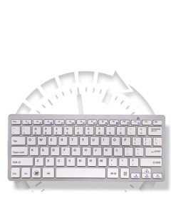 Беспроводная клавиатура Keyboard BT white Arcanatech