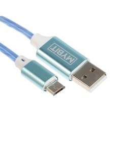 Кабель MYBIT Lightning USB динамическая LED подсветка 2 А 1 м только зарядка Myst