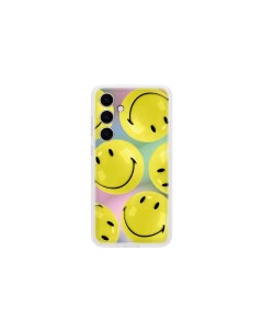 Чехол Flipsuit Case S24 желтый принт Smiley Samsung