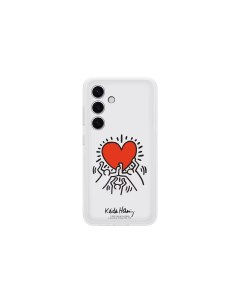Чехол Flipsuit Case S24 белый принт Keith Haring Samsung