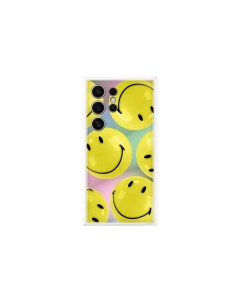 Чехол Flipsuit Case S24 Ultra желтый принт Smiley Samsung