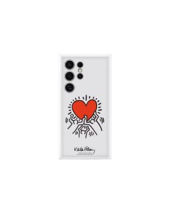 Чехол Flipsuit Case S24 Ultra белый принт Keith Haring Samsung