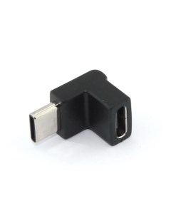 Переходник OTG USB Type A Type C угловой черный Оем