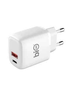 Bion Сетевое Зарядное Устройство USB A USB C PowerDelivery 18 Вт белый Nobrand