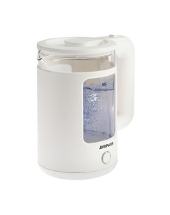 Чайник электрический DO 1259W 1 5 л белый прозрачный Добрыня
