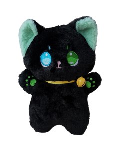 Мягкая игрушка Котик аниме черный 25 см Ermelenatoys