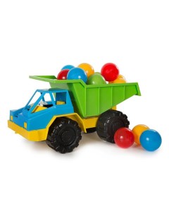 Игрушечная машинка Грузовик Карьерный с шариками 3 280 голубой Maksi kids