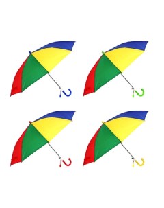 Зонт трость детский полиэстер пластик сплав 43см 8 спиц 4 цвета Nobrand