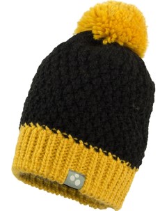 Вязаная шапка Choco 80102 black yellow р L Huppa