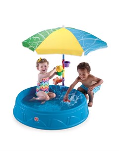 Бассейн для малышей с зонтиком крафт Step2