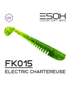 Силиконовая приманка Awanura 100 мм цвет fk015 Electric Chartreuse 5 шт Esox