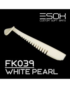 Силиконовая приманка Awanura 115 мм цвет fk039 White Pearl 4 шт Esox