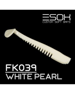 Силиконовая приманка Awanura 89 мм цвет fk039 White Pearl 6 шт Esox