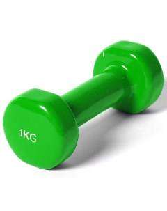 Гантель виниловая 1 0 кг зеленый Sportex