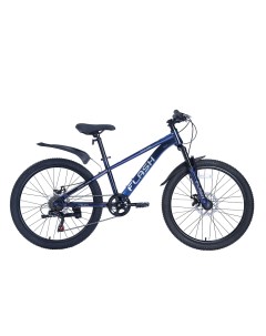 Велосипед Flash 24 disc 2024 рама 13 синий хамелеон Tech team
