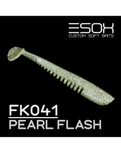 Силиконовая приманка Awanura 100 мм цвет fk041 Pearl Flash 5 шт Esox