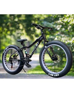 Велосипед Fatbike Garet 24 7 ск алюминиевая рама серый рост 145 155 2022 Tech team