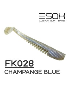 Силиконовая приманка Awanura 76 мм цвет fk028 Champange Blue 7 шт Esox